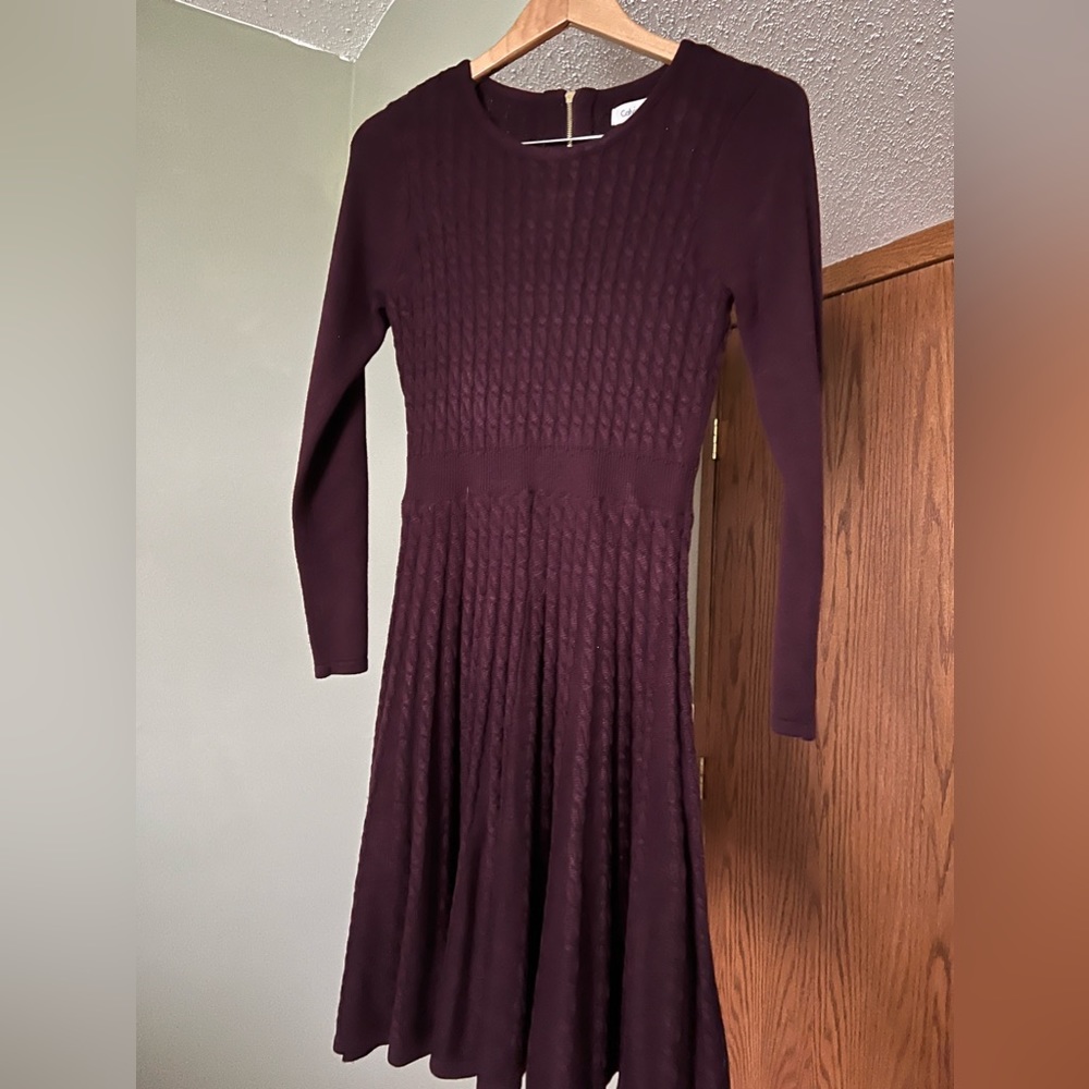 Calvin Klein Cable Knit Swing Dress